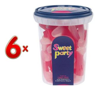 Sweet Party Cup Mini Draculatanden 6 x 175g Runddose (Vampirzähne)