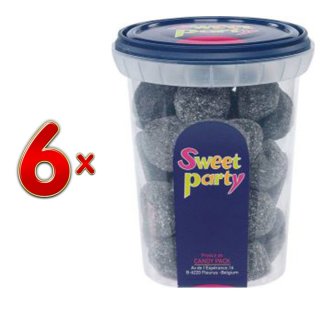 Sweet Party Cup Zachte Anijs Gom, 6 x 200g  Runddose(Weiche Anis Fruchtgummis)