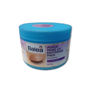 Balea Augen Make-Up Entferner Pads mit Aloe Vera ölfrei (50 Stck. Dose)