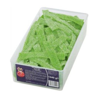 Sweet Party Tubo Tapijt Citric Appel 200 Stück - 2Kg Box (Saure Apfel Streifen)