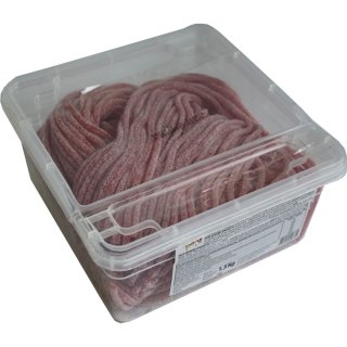 Sweet Party Tubo Citric Spagetti Aardbei 1,5 kg Box (Saure Erdbeer Schnüre)