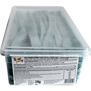 Sweet Party Tubo Tapijt Citric Framboos 200 Stück - 2Kg Box (Saure Himbeer Streifen)