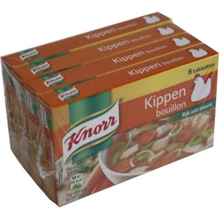 Knorr Kippenbouillon 4 x 100g Packung (Hühnerbuillonwürfel)