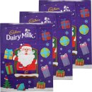 Cadbury Adventskalender Dairy Milk Milchschokolade, Geschenk-Set 3 x 90g