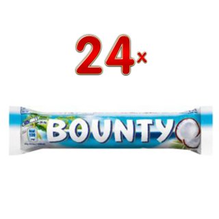 Bounty Melk Single, 24 x 57g Riegel (Bounty Kokusriegel)