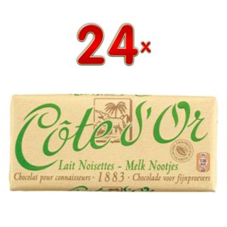 Côte dOr Pakken Melk met Hazelnoten, 24 x 150g (Vollmilchschokolade mit Haselnüssen Nostalgie)