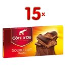 Côte dOr Tabletten Dubbel Melk, 15 x 200g Packung...