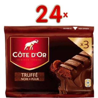 Côte dOr Repen Truffe 3-Pack, 24 x 3 Miniriegel (Belgische Mini Zartbotterschokoladen Riegel mit Trüffelcreme)