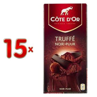 Côte dOr Tabletten Truffe puur, 15 x 190g Tafeln(Belgische  Zartbotterschokoladen mit Trüffelcreme)