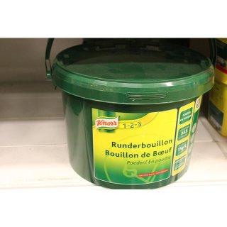 Knorr 1-2-3 Runderbouillon Poeder 5000g  Eimer (Rindfleischbrühe Pulver)
