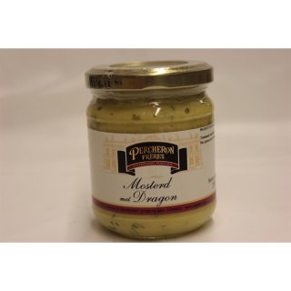 Percheron Frères Mosterd met Dragon 200g Glas (Senf mit Estragon)