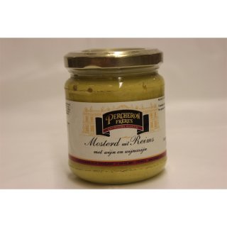 Percheron Frères Mosterd uit Reims met Wijn en Wijnazijn 200g Glas (Senf aus Reims mit Wein & Weinessig)