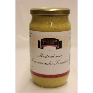 Percheron Frères Mosterd met Provencaalse Kruiden 850g Glas (Senf mit Kräutern der Provence)