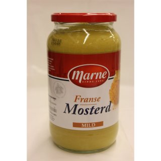 Marne Franse Mosterd mild1000g Glas (Französicher Senf mild)