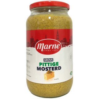 Marne Grove Mosterd pittig grober Senf würzig 1er Pack (1x1000g Glas)
