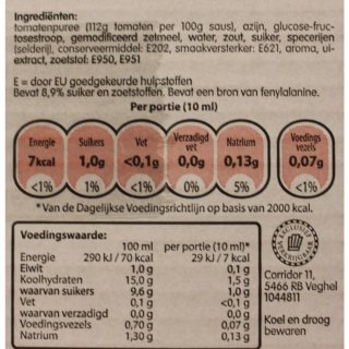 Kern Tomaten Ketchup 200 x 10ml Karton