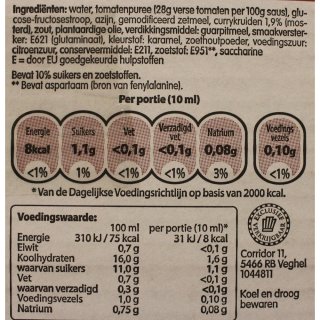 Kern Curry Ketchup 200 x 10ml Karton