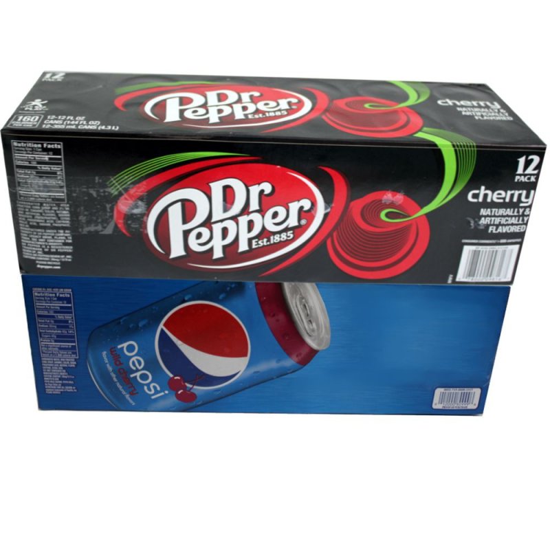 Dr. Pepper Cherry & Pepsi Cola Wild Cherry 2 Packs á 12 x 0,355l Dose