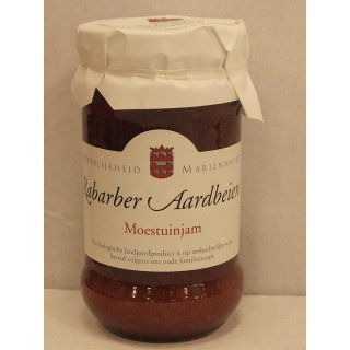 Heerlijkheid Marienwaerdt Rabarber Aardbeien Moestuinjam 370g Glas (Rhabarber-Erdbeer Konfitüre)