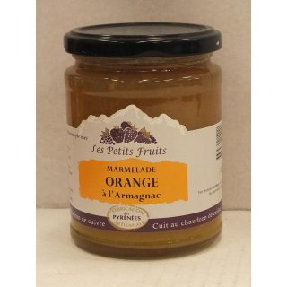 Les Petits Fruits Marmelade Orange à lArmagnac 325g Glas (Orangen Marmelade mit Armagnac)