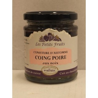 Les Petits Fruits Confiture dAutomne Coing Poire aux noix 220g Glas (Herbst Konfitüre Birne-Quitte-Walnuss)