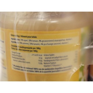 Olvarit 6+ Appel, Sinaasappel & Banaan 6 x 200g Glas (Apfel, Orange & Banane ab 6 Monaten)