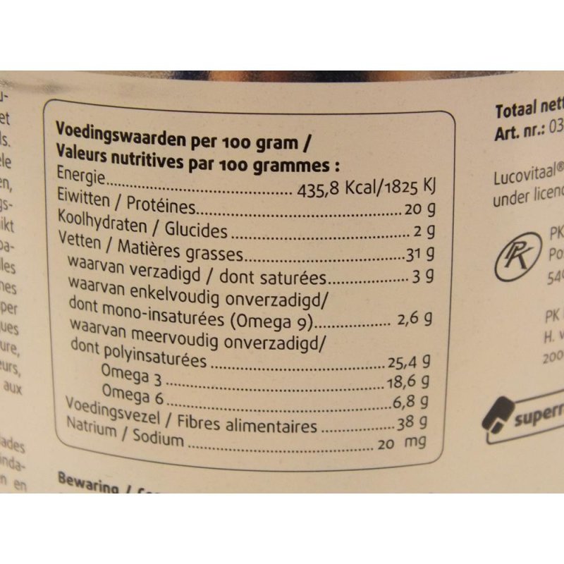 Lucovitaal Chia AlaOmega 3 550g Becher (Chia Samen)