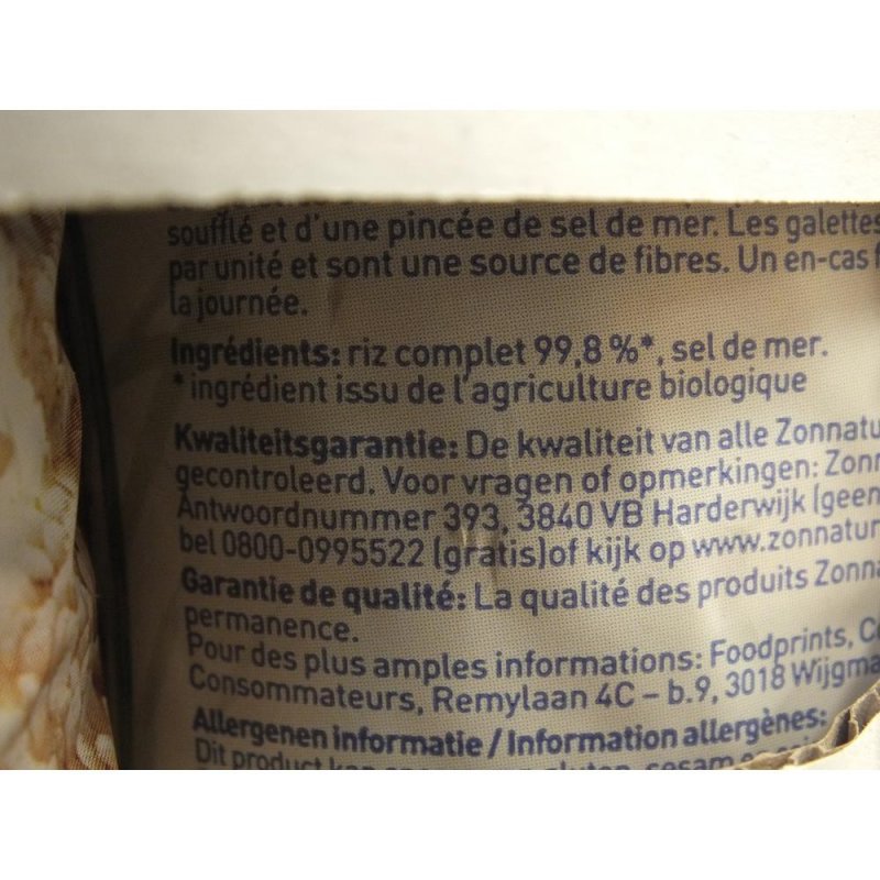 Zonnatura Rijstwafels Naturel 6 x 100g Packung (Reiswaffeln gesalzen)