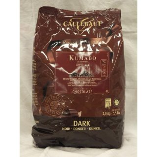 Callebaut Finest Selection Kumbao Dark Chocolate 80% 2500g Beutel (Feinste Dunkle Schokoladenkuvertüre)