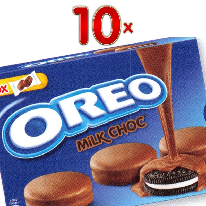Oreo Cookie Milk Choc 10 x 246g Packung (Oreo-Keks umhüllt mit Milchs