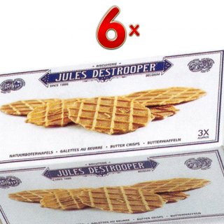 Jules Destrooper Galettes au Beurre 6 x 700g Packung (knusprige Butterwaffeln)