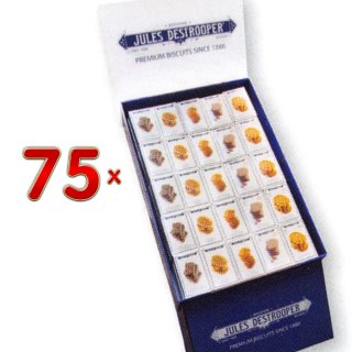 Jules Destrooper Mini Mix 75 x 50/75/100g Packung (Mini Mix unterschiedlicher Kekse, Waffeln einzeln verpackt)