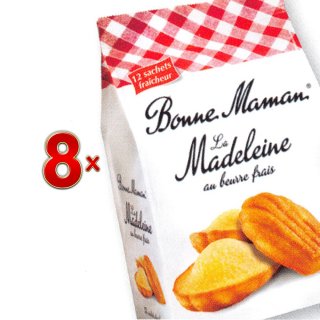 Bonne Maman La Madeleine au beurre frais 8 x 300g Packung (Küchlein in Muschelform)