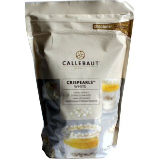 Callebaut Crispearls White 800g Beutel (Weiße Schokoladen Crisp Kugeln)