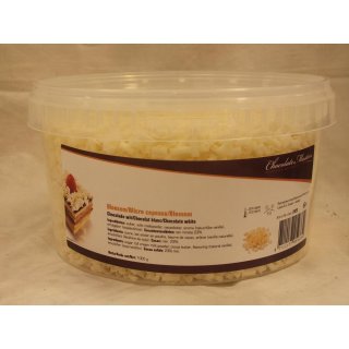 Chocolate Masters Choco Bloesem Wit 1000g Dose (Kleine Weiß Schokoladen Raspeln)