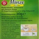 Teekanne Minze mit Zitrone (20 x1,5g Packung)