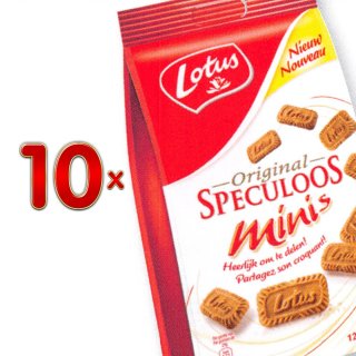 Lotus Original Speculoos Minis 10 x 120g Packung (Mini-Spekulatiuskekse)