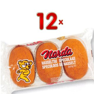 Narda Speculoos de Hasselt 12 x 350g Packung mit 9 Packungen/Stück (Spekulatiuskeks aus Hasselt)
