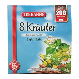 Teekanne 8 Kräuter - Eight Herbs  Wohltuender Kräutertee (200x1,25g Packung)