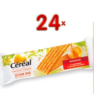Céréal Sesam Bar au miel 24 x 50g Packung (Sesamriegel mit Honig und Magnesium)