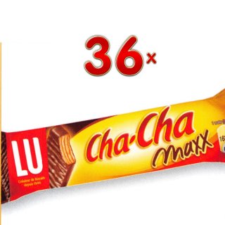 LU Cha-Cha Caramel Maxx 36 x 34,3g Packung (Waffel mit Karamell gefüllt und mit Schokolade umhüllt)