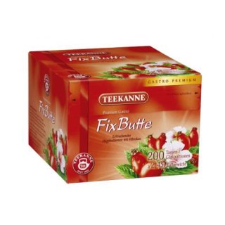 Teekanne Fixbutte Erfirschender Hagebuttentee Mit Hibiskus (200 x 2,45 g Beutel)