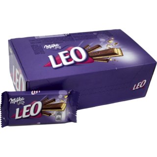 Milka Leo Classic Lait 32 x 33g Packung (knuspriger Keksstick mit Milka-Schokolade)