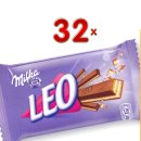 Milka Leo Classic Lait 32 x 33g Packung (knuspriger Keksstick mit Milka-Schokolade)