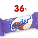 Milka Tender lait 36 x 37g Packung (feine Biscuitrolle mit Milchcreme und umhüllt von Alpenmilchschokolade)