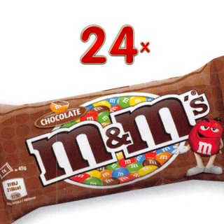 M&Ms Chocolate Single 24 x 45g Packung (M&Ms Schokolade)