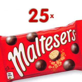 Maltesers 25 x 37g Packung (knusprige Kugeln mit Schokoladenüberzug)