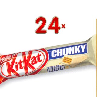 KitKat Chunky White 24 x 40g Packung (grober KitKat-Riegel mit weißer Schokolade)