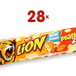Nestle Lion more Crunchy Peanut 2Pack 28 x 60g Packung (Lion-Schokoriegel mit Erdnüssen und knuspriger)