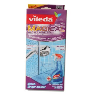 Vileda Magical Wasserabweisende Flüssigkeit und Mikrofaser Tuch (500ml Karton)